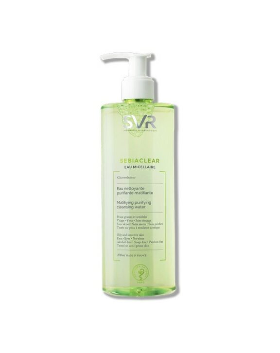 L’EAU MICELLAIRE SEBIACLEAR, purifie, nettoie et démaquille en un seul geste, même le maquillage waterproof. Adaptée aux peaux sensibles mixtes à grasses, elle aide à éliminer les impuretés et l’excès de sébum sans dessécher pour laisser la peau nette et fraîche. Une véritable pause fraîcheur ! SEBIACLEAR est la nouvelle gamme révolutionnaire* qui aide à éliminer les boutons, points noirs et excès de sébum. Une haute efficacité associée à une tolérance optimale, le plaisir d’utilisation en plus. Efficacité prouvée dès 7 jours sur les imperfections.
