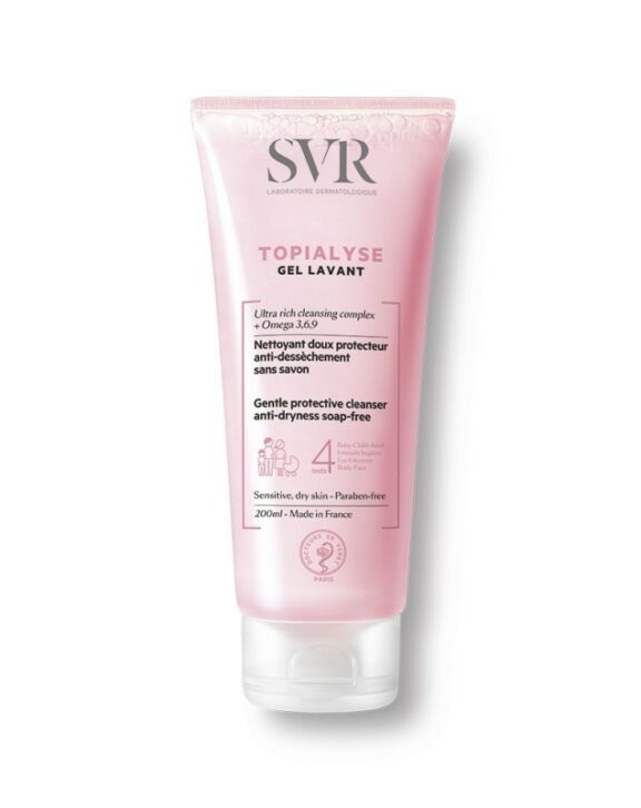 Respecte le film hydrolipidique de la peau et aide à réduire les sensations de tiraillement et d’inconfort pour une peau adoucie et un confort longue durée. Nettoie en douceur et protège de la tête aux pieds les peaux sensibles et sèches de toute la famille. Nettoyant doux protecteur anti-dessèchement sans savon.