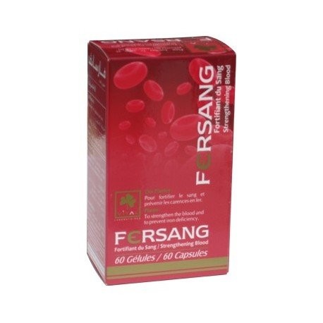 Fersang est un complément alimentaire qui apporte à lorganisme les éléments essentiels pour la formation des globules rouges.