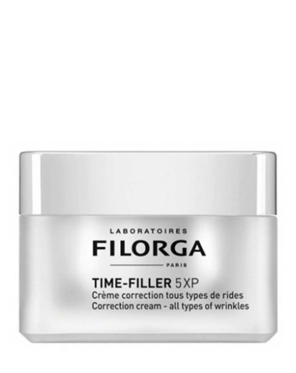 Filorga Time-Filler 5XP Filorga Time-Filler 5XP Crème Correction Tous Types de Rides 50 ml est un soin visage destiné aux peaux normales à sèches, pour une correction intensive de tous les types de rides. Contenance : 50ml