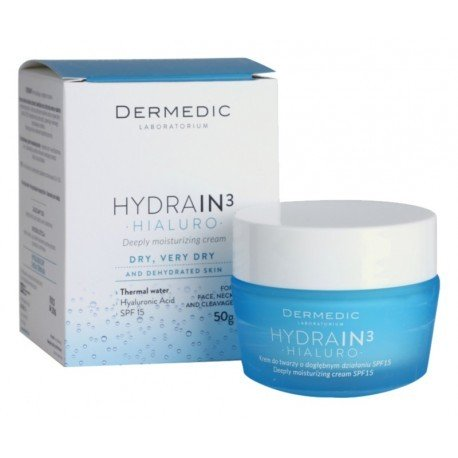 Les produits Dermedic de la série HYDRAIN3 sont une gamme de dermo-cosmétiques hydratants utilisés dans le soin des peaux irriguées déshydratées ou sèches. Le principal ingrédient actif est l'acide hyaluronique, qui maintient un niveau d'hydratation adéquat dans la peau. Il le rend fort et reste en parfait état. Les cosmétiques contenant de l'acide hyaluronique hydratent en profondeur, retardent le processus de vieillissement, aident à retrouver de l'élasticité.