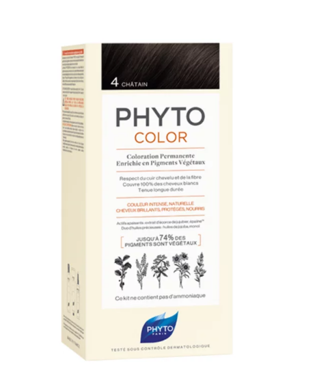 PHYTO COLOR associe haute technologie et expertise des plantes pour une couleur éclatante et ultra brillante : Couvre 100 % des cheveux blancs dès la 1ère application. Assure une tenue longue durée de la couleur. Formulé comme un soin, PHYTO COLOR respecte le cheveu et le cuir chevelu et minimise les risques d'allergies. Facile à appliquer, sa crême onctueuse ne coule pas et permet une répartition précise et uniforme de la racine à la pointe du cheveu.