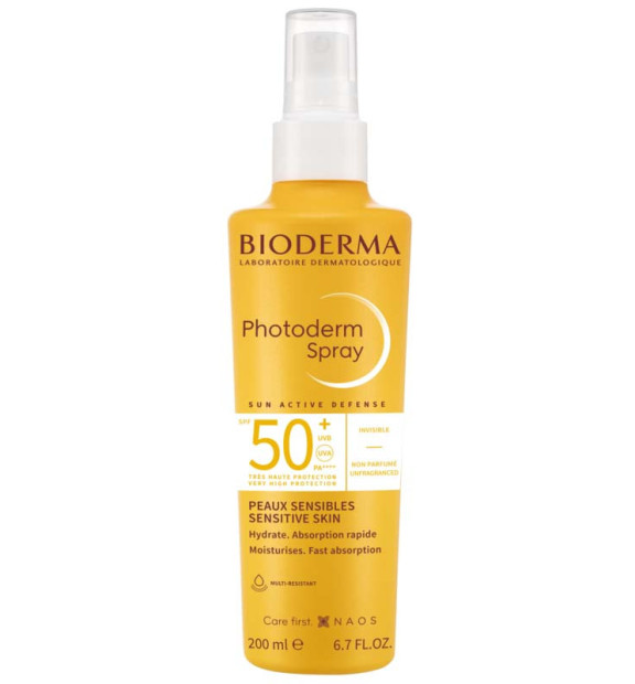 Bioderma Photoderm Spray SPF50+ 200ML offre une protection solaire de haute qualité pour le visage et le corps. Grâce à la technologie innovante SUN ACTIVE DEFENSE, ce spray protège efficacement contre les rayons UVA et UVB nocifs tout en renforçant les défenses naturelles de la peau. La texture légère et invisible pénètre rapidement, ne colle pas et maintient la peau hydratée jusqu'à 8 heures. Cette protection solaire est également résistante à l'eau et à la transpiration et peut être facilement appliquée sur une peau sèche ou humide, ce qui est parfait pour les journées actives au soleil. Convient à toute la famille, à partir de 12 mois.