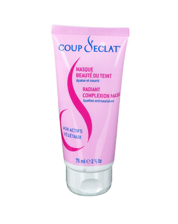 Coup d'Éclat Masque Beauté du Teint 75 ml est recommandé pour apaiser et nourrir, favoriser la beauté du teint. Idéal en cas de peau fatiguée, asphyxiée, terne, ce masque rétablit l'équilibre nécessaire au confort et à l'éclat de la peau grâce à ses actifs apaisants, hydratants et réparateurs. Sa formule contient les actifs suivants : Mélilot Bio, Marguerite, Allantoïne, Aloès, Acide Hyaluronique, Provitamine B5, Impérata Cylindrica, Tréhalose, Glycérine Végétale. Visiblement revitalisée, la peau est douce, plus belle et reposée.