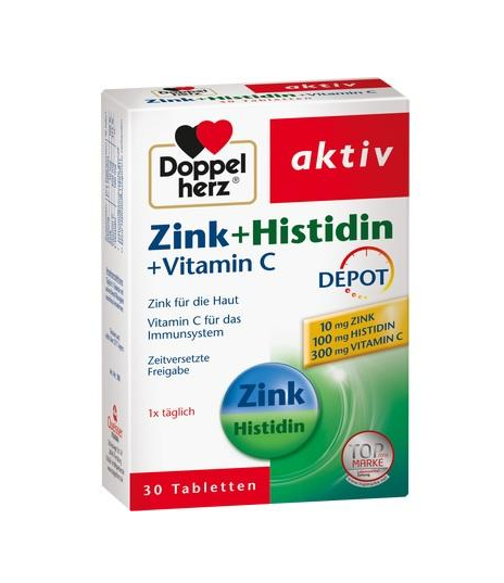 AKTIV ZINC+HISTIDINE+VITAMINE C est un complément alimentaire puissant qui combine le zinc, l'histidine et la vitamine C pour renforcer vos défenses immunitaires. Avec 30 comprimés par boîte, il soutient votre santé globale et aide à lutter contre les infections. Optimisez votre bien-être avec cette formule synergique.