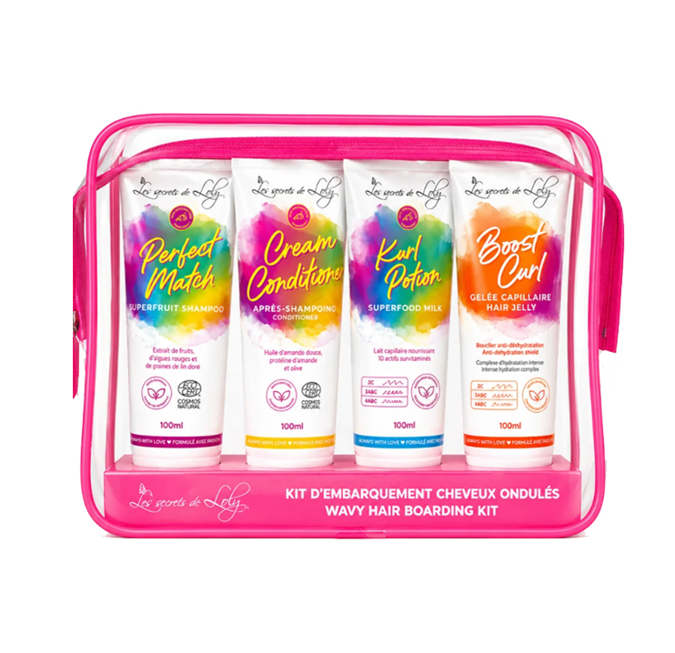 les secrets de loly Trousse Cheveux Ondulés format voyage