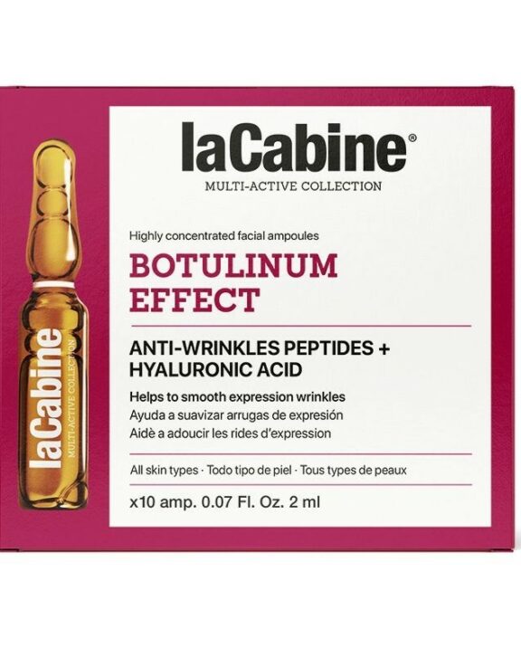 Il s'agit d'un produit de soin du visage sous forme d'ampoules concentrées, conçu pour offrir un effet Botox-like et un aspect rajeuni, même en souriant. Effet Botox-like : L'objectif est de réduire l'apparence des rides d'expression pour un visage au look plus jeune. Technologie à base de phospholipides : Cette technologie améliore l'efficacité et la pénétration des principes actifs dans la peau. Peptides mimétiques de venin de serpent : Ces peptides aident à diminuer l'apparence des rides d'expression. Acide hyaluronique : Hydrate et lisse la peau, retardant les signes du vieillissement et apportant un effet adoucissant aux traits du visage. Casser l'ampoule : Faites-le avec précaution (un détail spécifique est fourni dans le dépliant intérieur). Appliquez le contenu de l'ampoule matin et/ou soir sur la peau propre du visage et du décolleté. Massez légèrement du bout des doigts jusqu'à absorption complète. Après application, vous pouvez appliquer votre sérum, crème ou maquillage habituel.