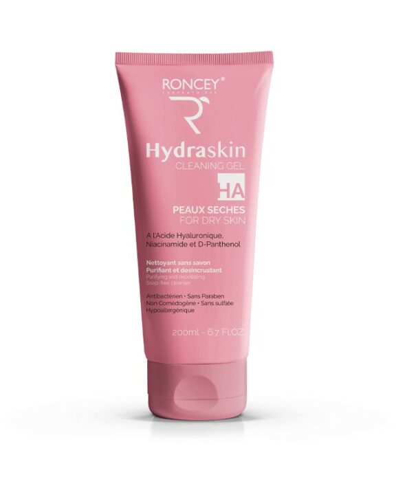 Le gel nettoyant Hydraskin doux et sans sulfate spécialement formulé pour les peaux sèches et sensibles, est conçu pour nettoyer l'épiderme tout en douceur sans altérer la barrière protectrice de la peau. Il favorise le débouchage des pores en douceur et élimine les cellules mortes. Il est nettoyant, adoucissant, apaisant et revitalisant. La Niacinnamide (Vitamine B3) stimule donc le renouvellement cellulaire qui lui-même permet d'avoir une peau plus lisse, plus ferme, et plus lumineuse. L’acide Hyaluronique et Biosaccharide gum-1 permettent d'éviter la déshydratation et la sécheresse de la peau, ils hydratent même les couches profondes de la peau. Le D-Panthénol est un dérivé de la Vitamine B5 renforce également le film hydrolipidique, améliore l'élasticité de la peau et favorise le renouvellement cellulaire.