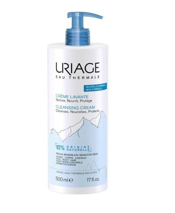 SURGRAS MOUSSANT SANS SAVON SOUS FORME DE CREME LAVANTE DE URIAGE Un soin très agréablement parfumé, URIAGE CRÈME LAVANTE est un nettoyant nourrissant laisse la peau parfaitement propre, douce et hydratée. Nettoie: Sa base lavante sans savon à pH physiologique élimine toutes les impuretés en douceur. Nourrit : Avec 1/3 de lait nourrissant, elle préserve le film hydrolipidique de la peau. Protège: Grace à ses agents doux surgraissants et l’Eau Thermale d’Uriage, elle protège la peau des effets desséchants de l’eau calcaire.