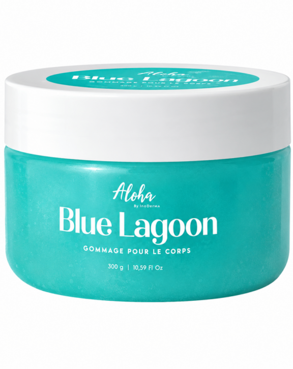 Le Gommage Corps Inoderma Aloha Body Scrub Blue Lagoon exfolie délicatement la peau pour éliminer les cellules mortes et les impuretés tout en révélant une peau plus douce, lisse et lumineuse. Sa texture fondante transforme votre routine de soin en un véritable moment de bien-être. Enrichi en huile de noyau d'abricot, beurre de karité, glycérine végétale et Monoï de Tahiti, ce gommage nourrit intensément la peau tout en préservant son hydratation. Il aide à améliorer le renouvellement cellulaire et prépare la peau à mieux absorber les soins hydratants appliqués après l'exfoliation.