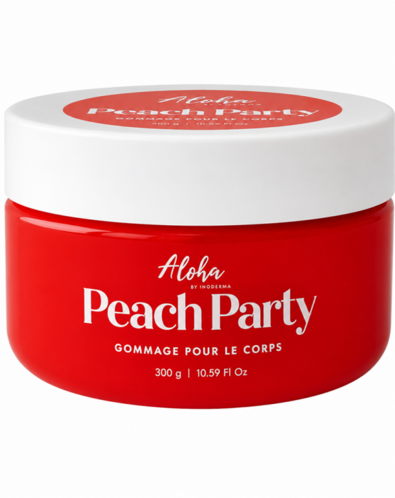 Le Gommage Corps Inoderma Aloha Body Scrub Peach Party exfolie délicatement la peau pour éliminer les cellules mortes et les impuretés tout en révélant une peau plus douce, lisse et éclatante. Sa texture fondante et son parfum gourmand de pêche transforment chaque utilisation en un véritable moment de bien-être. Sa formule associe l'huile de noyau d'abricot, le beurre de karité, la glycérine végétale et le Monoï de Tahiti pour exfolier, nourrir et hydrater la peau en profondeur. Après chaque utilisation, la peau retrouve douceur, souplesse et confort, tout en étant parfaitement préparée à recevoir les soins hydratants.