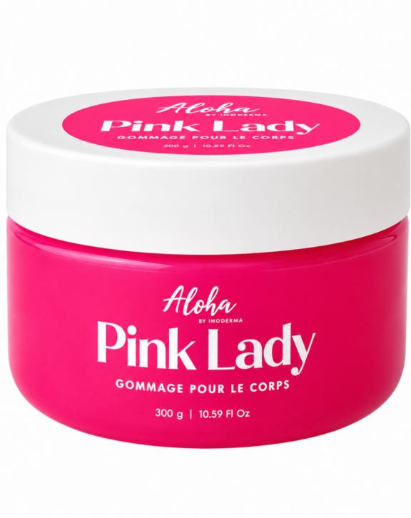 Le Gommage Corps Inoderma Aloha Body Scrub Pink Lady exfolie délicatement la peau pour éliminer les cellules mortes et les impuretés, tout en révélant une peau plus douce, lisse et lumineuse. Sa texture fondante et son parfum délicat transforment chaque utilisation en un véritable moment de bien-être. Sa formule associe l'huile de noyau d'abricot, le beurre de karité, la glycérine végétale et le Monoï de Tahiti pour exfolier, nourrir et hydrater intensément la peau. Après chaque utilisation, la peau retrouve douceur, souplesse et éclat, tout en étant parfaitement préparée à recevoir les soins hydratants.
