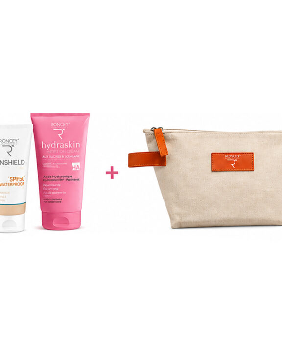 L’écran solaire SPF50+ répond à toutes les exigences: efficacité, qualité, plaisir et fiabilité. Cet écran solaire est Photostable, de texture riche pour les peaux sèches, enrichie en Complexe de filtres UVA et UVB, Acide Hyaluronique, Vitamine D, Vitamine E et Allantoine. Il protège votre visage des rayons néfastes du soleil tout en vous donnant bonne mine. Il est waterproof avec un fini invisible et offre une protection pendant des heures. Conçue pour les peaux sèches et sensibles, cette crème solaire hydrate généreusement la peau, la protège des agressions extérieures et du vieillissement et lui procure une très haute protection contre les UV. Le gel nettoyant Hydraskin doux et sans sulfate spécialement formulé pour les peaux sèches et sensibles, est conçu pour nettoyer l'épiderme tout en douceur sans altérer la barrière protectrice de la peau. Il favorise le débouchage des pores en douceur et élimine les cellules mortes. Il est nettoyant, adoucissant, apaisant et revitalisant. La Niacinnamide (Vitamine B3) stimule donc le renouvellement cellulaire qui lui-même permet d'avoir une peau plus lisse, plus ferme, et plus lumineuse. L’acide Hyaluronique et Biosaccharide gum-1 permettent d'éviter la déshydratation et la sécheresse de la peau, ils hydratent même les couches profondes de la peau. Le D-Panthénol est un dérivé de la Vitamine B5 renforce également le film hydrolipidique, améliore l'élasticité de la peau et favorise le renouvellement cellulaire.