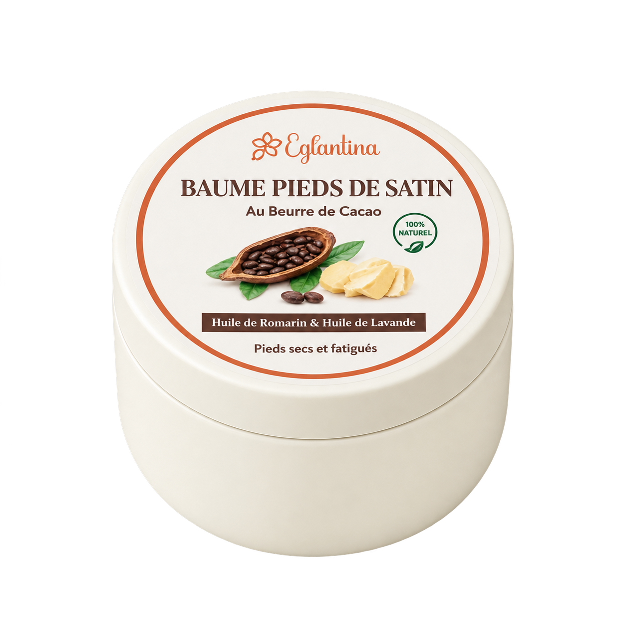 EGLANTINA BAUME PIEDS DE SATIN AU BEURRE DE CACAO
