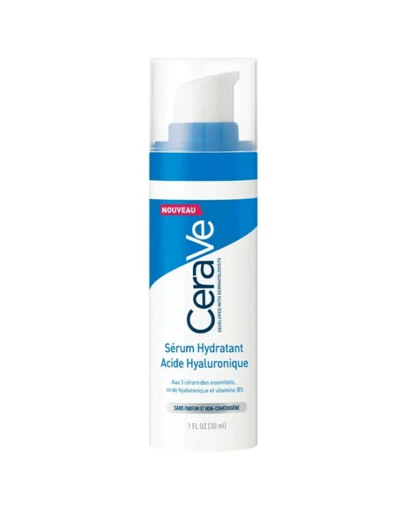 Sérum Hydratant Acide Hyaluronique pour tous les types de peaux Développé avec des dermatologues, le Sérum Hydratant Acide Hyaluronique CeraVe réinfuse la peau en eau, maintient l'hydratation pendant 24h et restaure la barrière cutanée en 1h. Ce sérum à la texture légère non collante s'applique sur le visage et cou pour une peau hydratée toute la journée. Enrichi aux 3 céramides essentiels naturellement présents dans la peau , à l'acide hyaluronique et à la vitamine B5 ce sérum nourrit et réinfuse la peau en eau toute la journée grâce à la Technologie MVE®, véritable prouesse technique et scientifique qui permet d'encapsuler les actifs et de les diffuser de manière prolongée dans la peau pour une hydratation idéale.