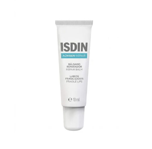 ISDIN Acniben Repair Lip Renewer est un soin quotidien spécialement conçu pour réparer, hydrater et protéger les lèvres fragilisées par les traitements anti-acnéiques. Sa formule aide à réduire la desquamation et à restaurer la barrière protectrice des lèvres, pour un confort durable.