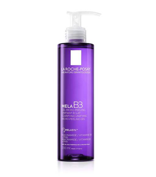 De la perte d'éclat aux taches persistantes : MELA B3 Gel micro-peeling unifiant éclat est le nouveau nettoyant anti-taches formulé avec notre nouvel actif révolutionnaire Melasyl™ multibreveté et de Niacinamide concentrée à 10% pour purifier la peau en douceur et la lisser visiblement instantanément. ​ Innovation hyperpigmentation Melasyl™ multibreveté : le nouvel actif pour combattre l'hyperpigmentation comme jamais auparavant.