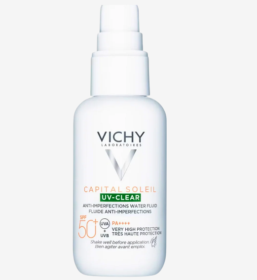 Le fluide anti-imperfections UV-CLEAR SPF50+ est formulé avec la technologie brevetée Netlock qui piège les filtres UV dans un film ultra-fin pour une tenue homogène et infaillible. Ce produit protège efficacement des UVA (PPD 46), des UVB (SPF50+), des radicaux libres et de la pollution tout en permettant de prévenir et de corriger les marques, les imperfections et la brillance. La formule est enrichie en [Niacinamide] pour son action anti-marques, en [Acide Salicylique] pour corriger les imperfections, en [Sarcosine] pour agir sur l’excès de sébum et [Fractions de Probiotiques] pour son action sur le renforcement de la barrière cutanée. Sa texture ultra légère au fini mat, non collant, non gras et sans trace blanche permet une application quotidienne après le soin de jour. UV-CLEAR SPF50+ est hypoallergénique, testé sous contrôle dermatologique et ophtalmologique et convient à tous types les peaux, mêmes les plus sensibles.