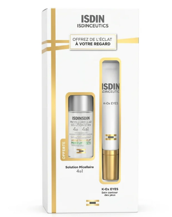 Ce coffret ISDIN cible efficacement poches et cernes pour un regard visiblement plus jeune et lumineux. Sa solution micellaire offerte nettoie et démaquille en douceur, complétant idéalement votre routine beauté.